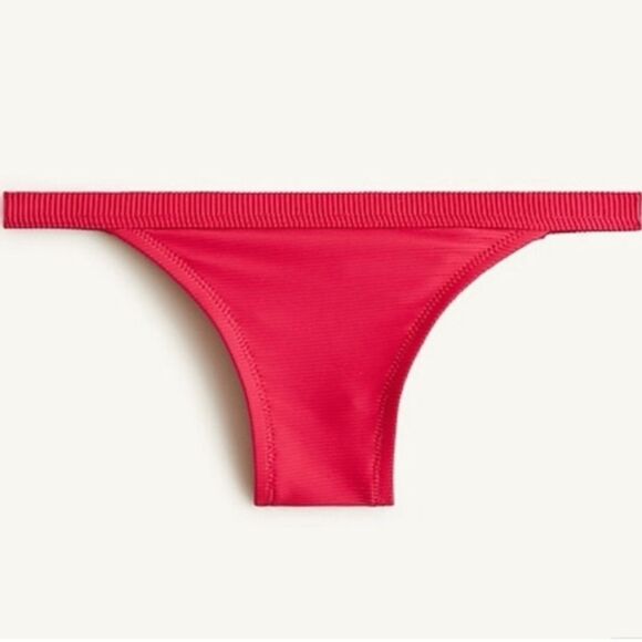 J Crew Ribbed Trim Hipster Full Coverage Bikini Bottom bh485 S - Picture 2 of 6